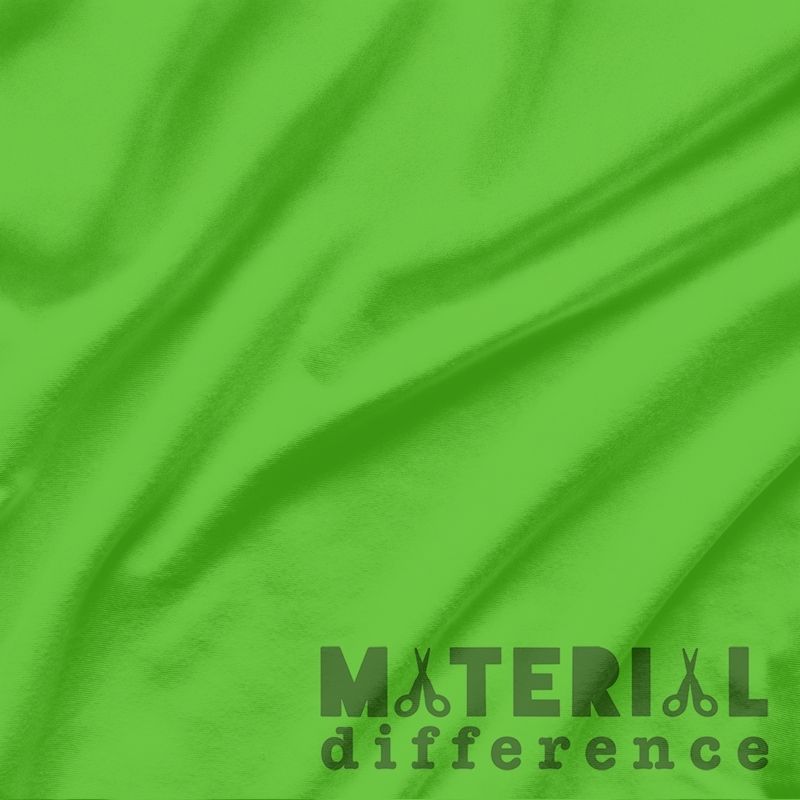 Green fabric with 'Material Difference' logo in the corner