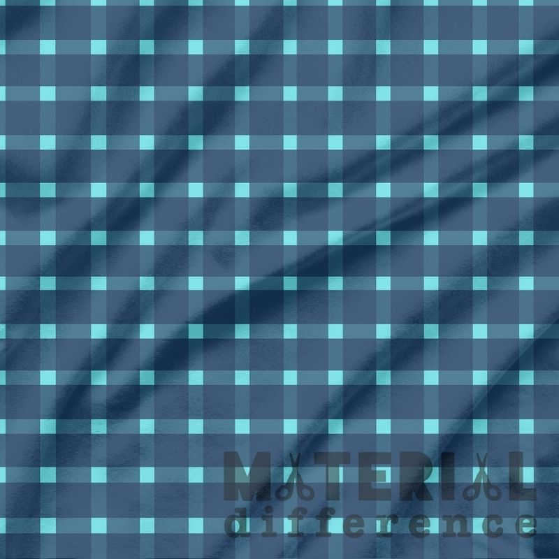 Blue and light blue checkered pattern with 'Material Difference' text overlay.