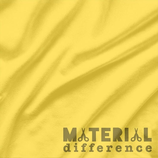 Yellow fabric with 'Material Difference' logo