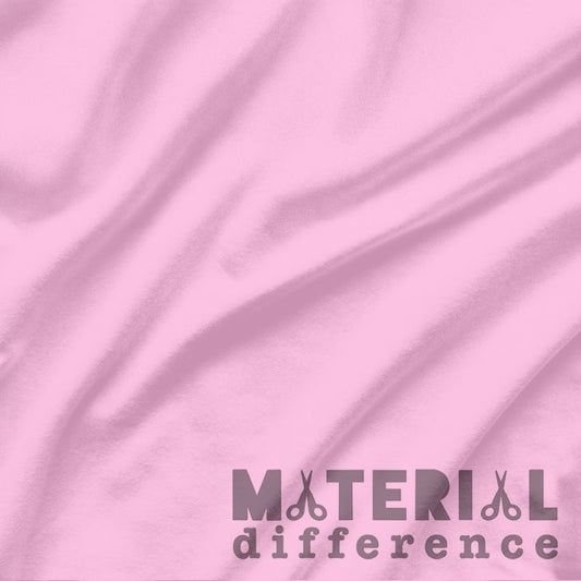 Pink fabric with 'Material Difference' logo