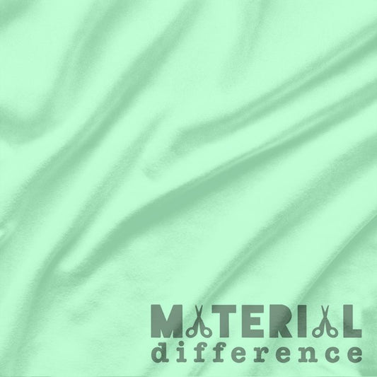 Mint green fabric with 'Material Difference' logo.