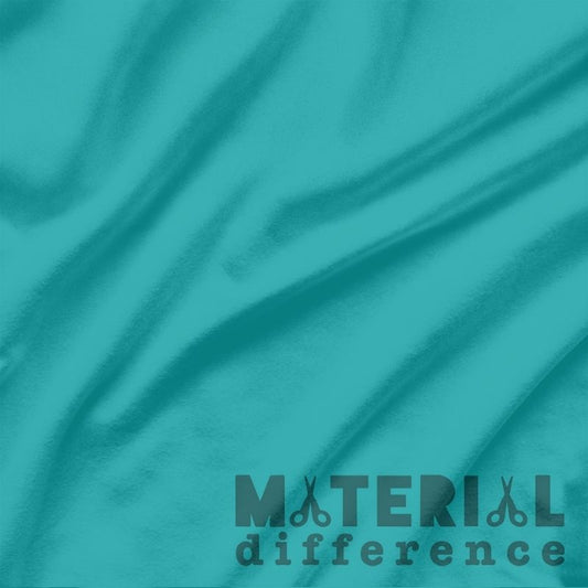Teal fabric with 'Material Difference' logo in the corner