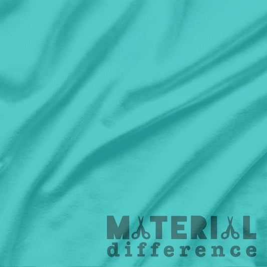 Turquoise fabric with 'Material Difference' logo