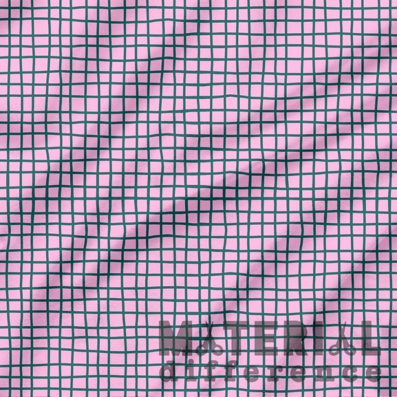 Grid pattern with pink and green colors and 'Materiel Difference' text.