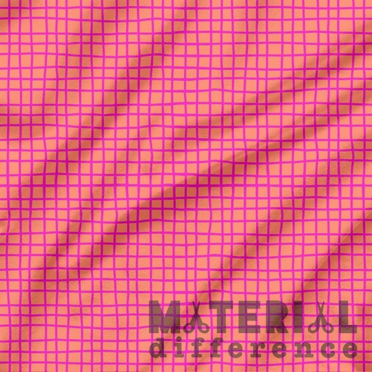 Pink grid pattern with 'Material Difference' text