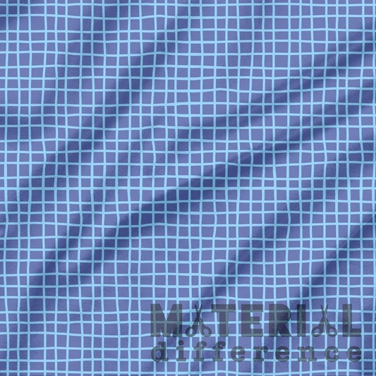 Blue grid pattern with 'Material  difference' text
