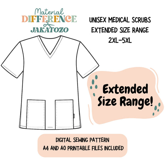 Unisex Curvy Scrubs Digital Sewing Pattern