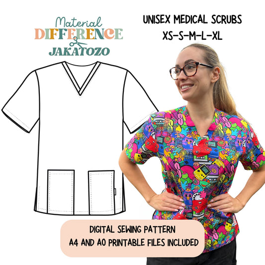 Unisex Scrubs Digital Sewing Pattern