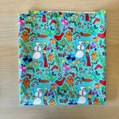 Darcy's Christmas Turquoise COTTON WOVEN