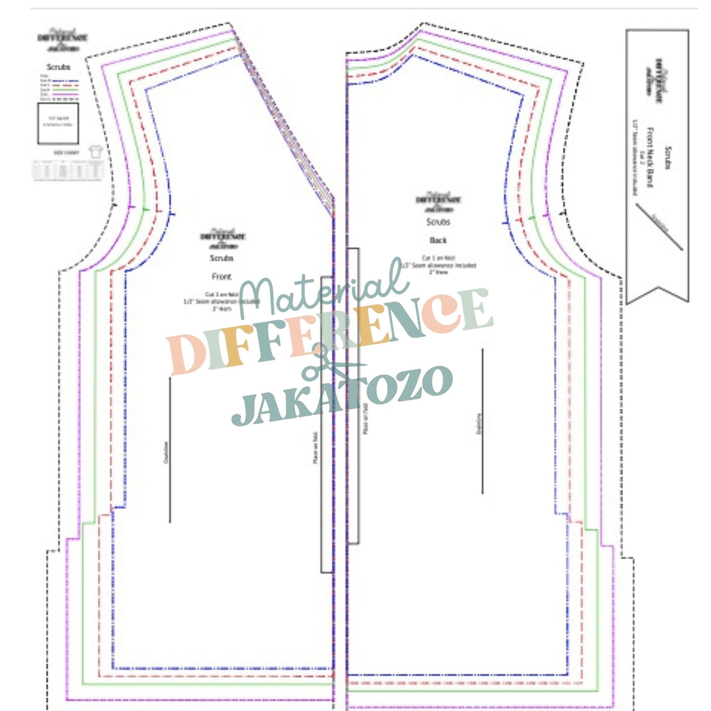 Unisex Scrubs Digital Sewing Pattern