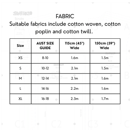 Unisex Scrubs Digital Sewing Pattern